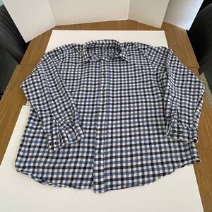 Saddlebred Navy and White Plaid flannel Shirt